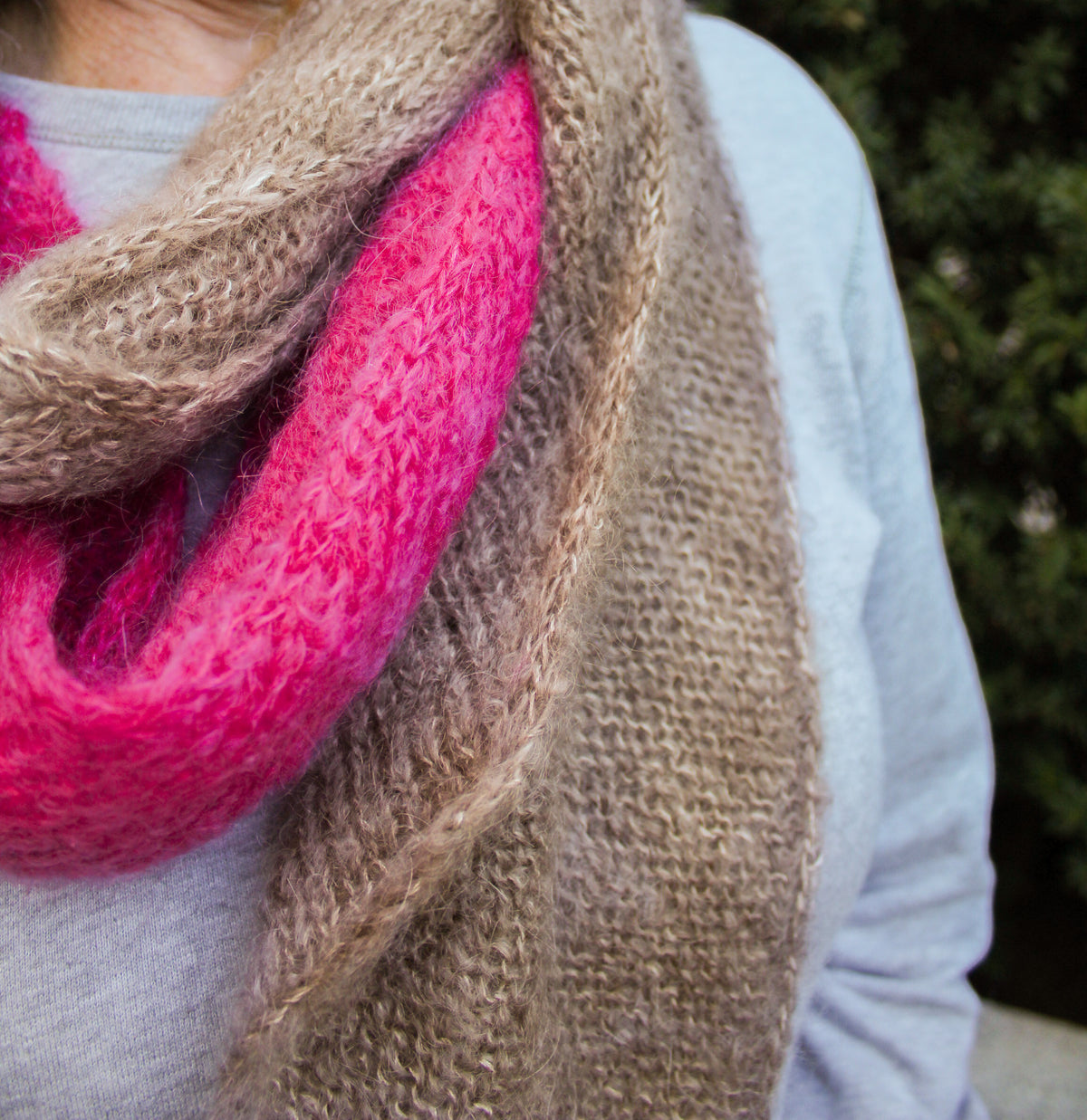 Selkirk Trestle Scarf in Hand Maiden Selkie by Beehive Wool Shop