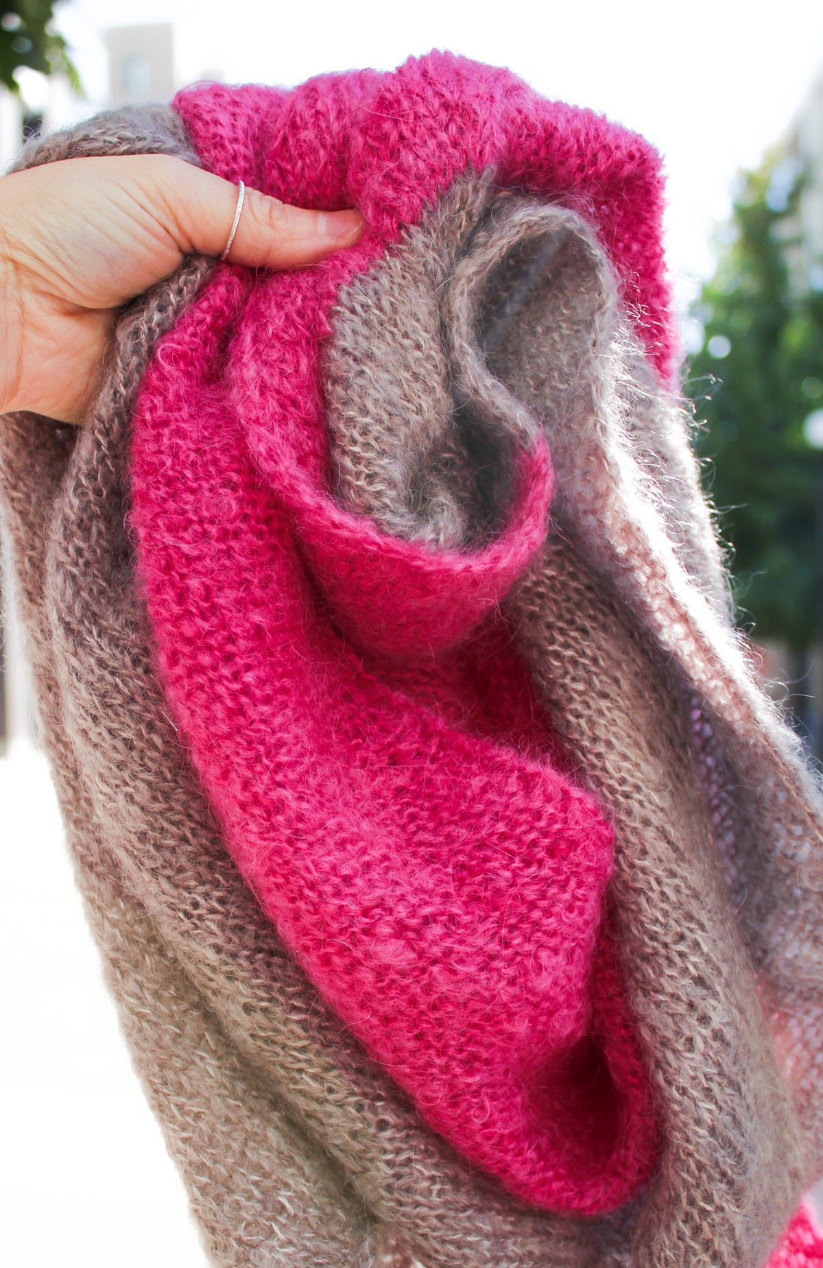 Selkirk Trestle Scarf in Hand Maiden Selkie by Beehive Wool Shop