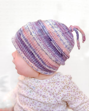 KnitNat's Fun Baby Hat in Drops Fiesta.