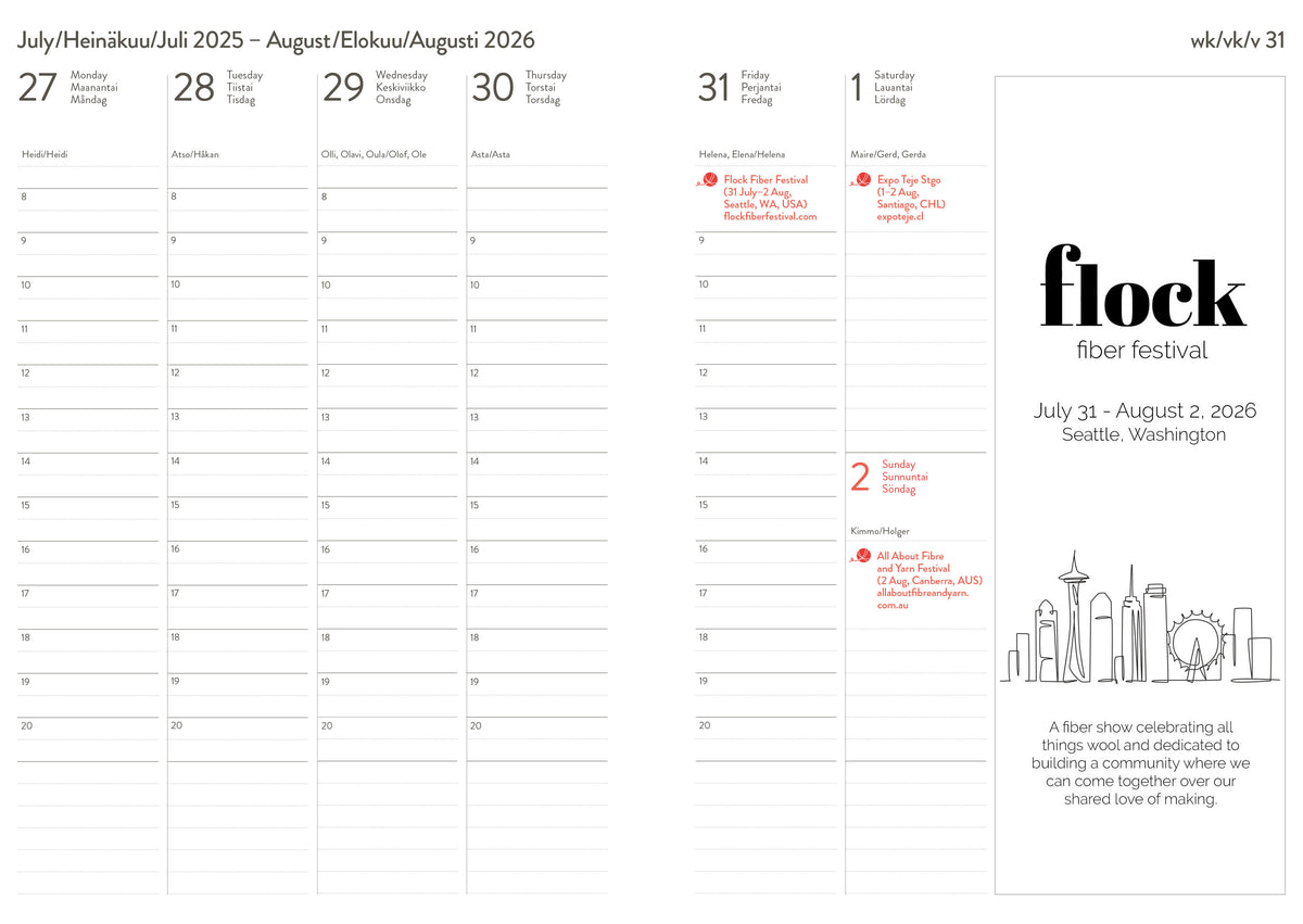 Laine Publishing Knitter's Year 2026 planner 