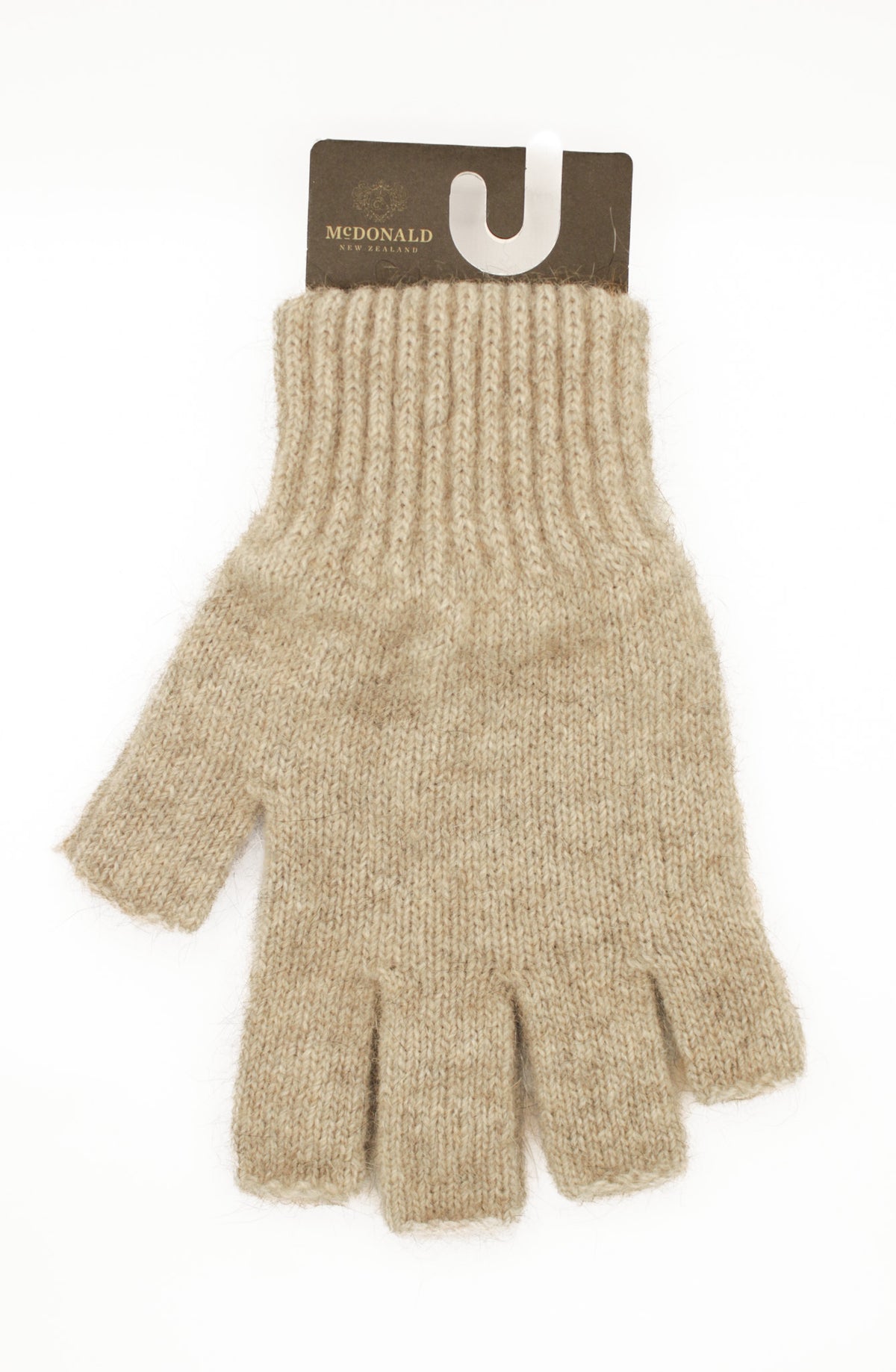 McDonald Textiles Possum Merino Open Finger Gloves possum merino mocha