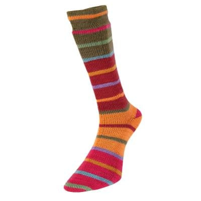 Estelle Evolution Stripe Sock wool nylon q60303 cherry