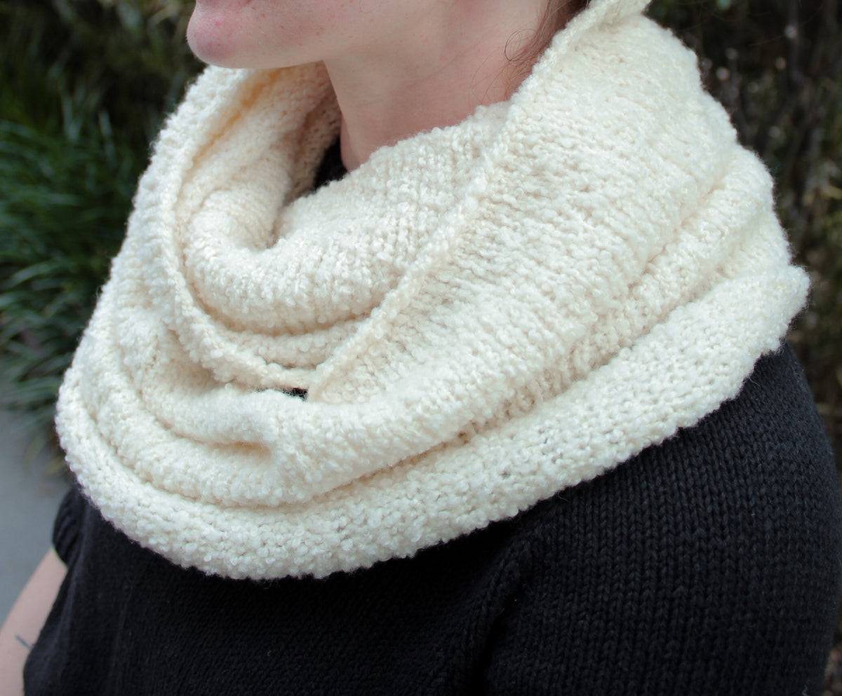 Sea Foam Cowl by Beehive Wool Shop in Concept by Katia Sussurro