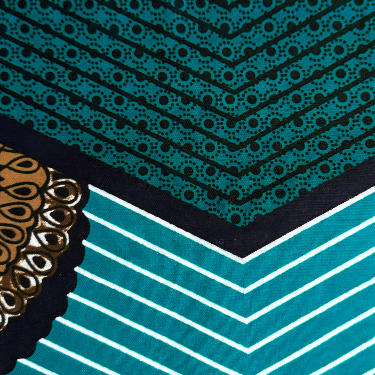 Moja Boutique Small Drawstring Project Bag cotton teal dreams