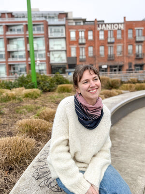 Tidelines Cowl in Sandnes Garn Alpakka Silke.