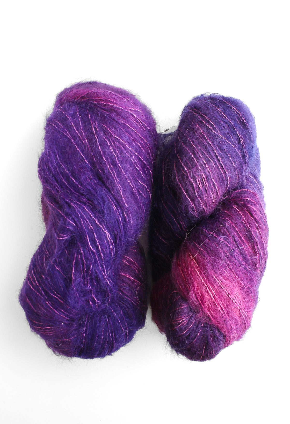 Selkie Hand Maiden kid mohair and mulberry silk amethyst 
