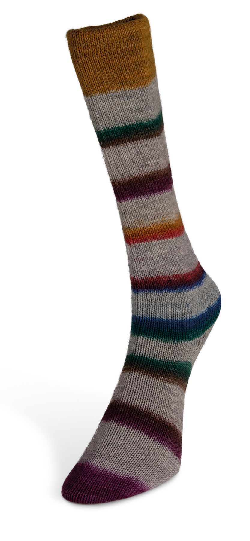 Laines du Nord Art Sock wool nylon 03 purple turquoise yellow orange
