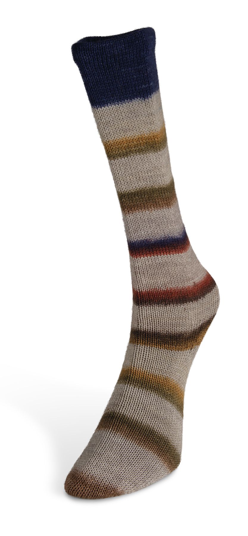 Laines du Nord Art Sock wool nylon 06 navy yellow olive rust