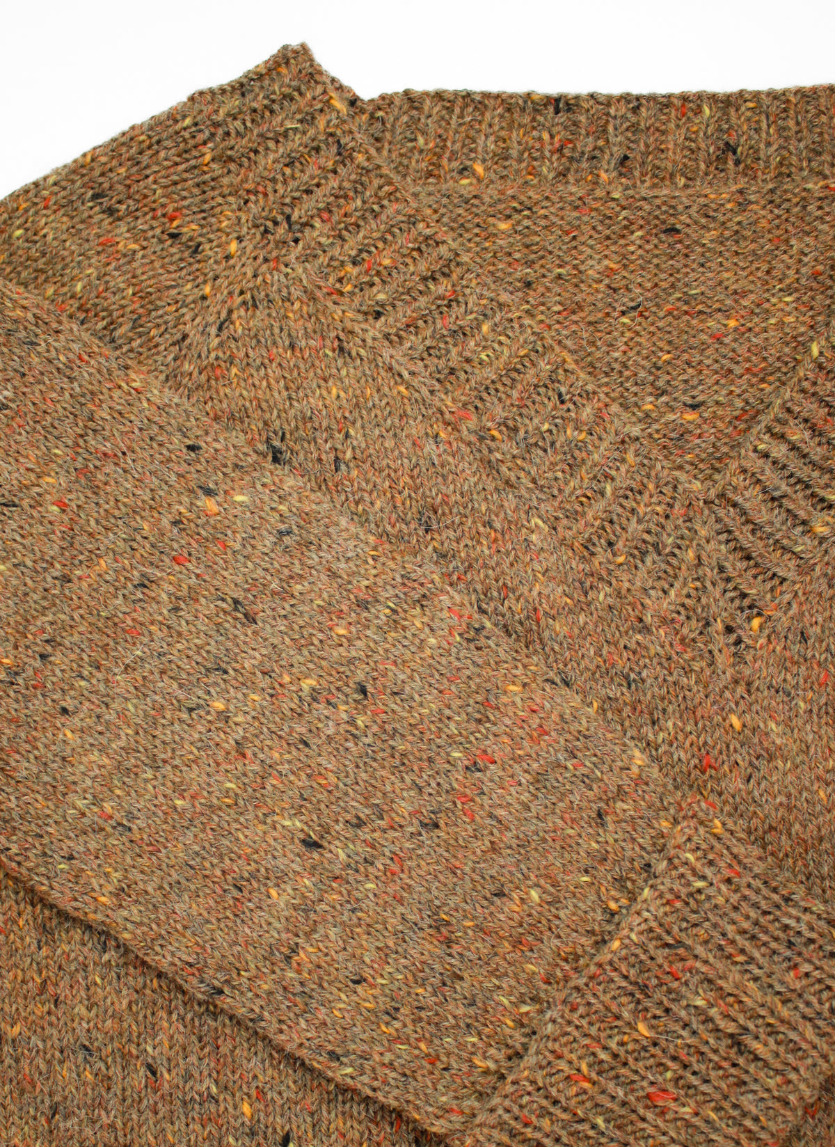 Basic V by Minimi Knit Design in Estelle Highland Alpaca Worsted Tweed