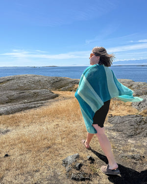 Beach Drive Shawl - Mohair Edition in Katia Silky Mohair