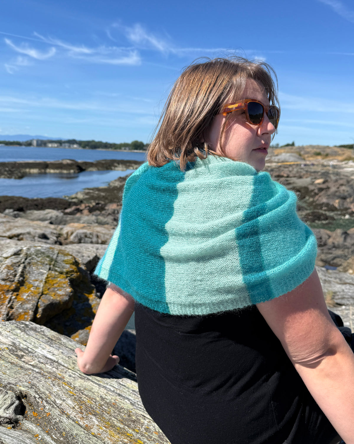 Beach Drive Shawl - Mohair Edition in Katia Silky Mohair