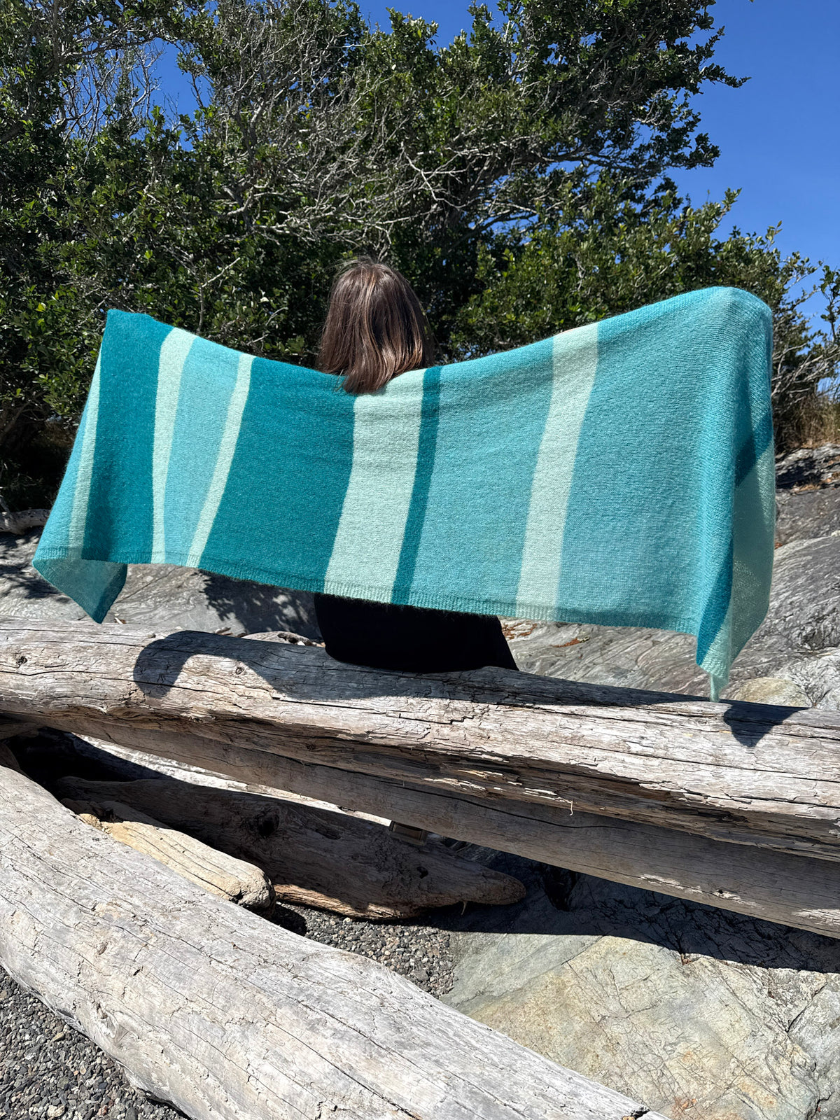 Beach Drive Shawl - Mohair Edition in Katia Silky Mohair