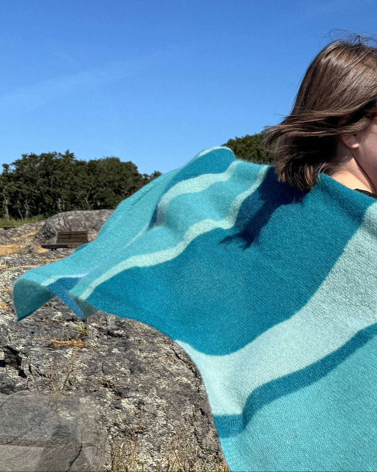 Beach Drive Shawl - Mohair Edition in Katia Silky Mohair
