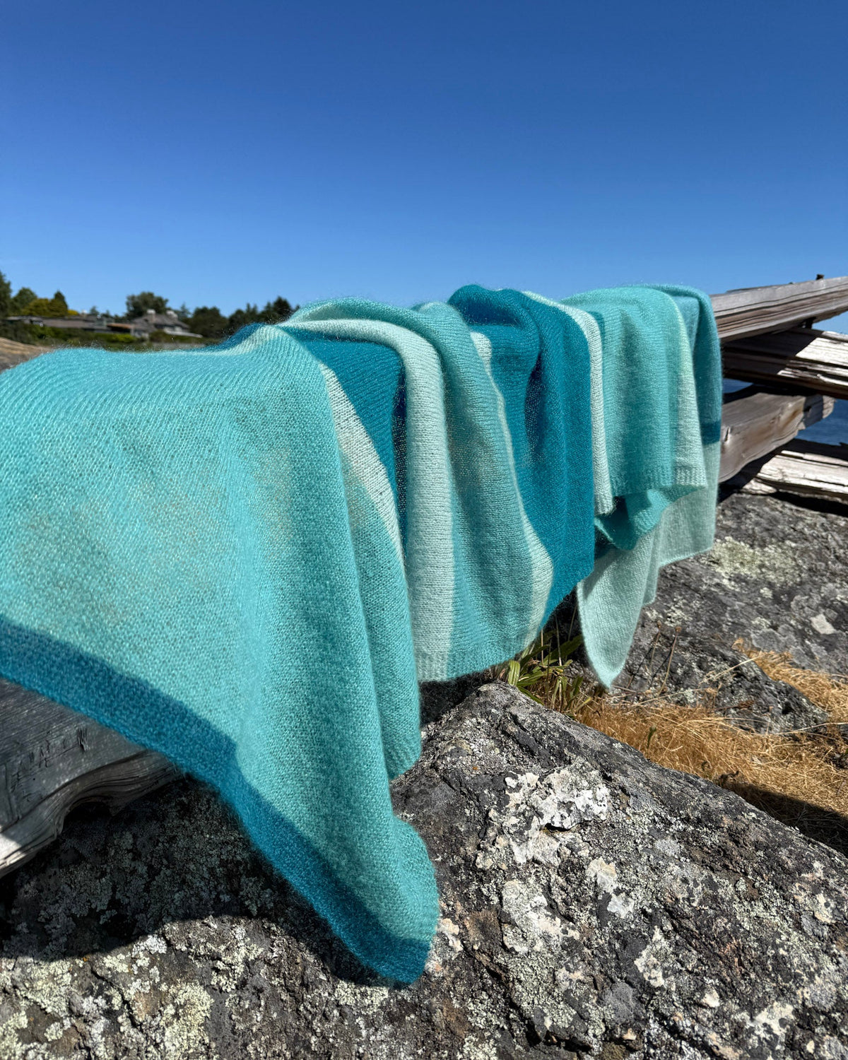 Beach Drive Shawl - Mohair Edition in Katia Silky Mohair