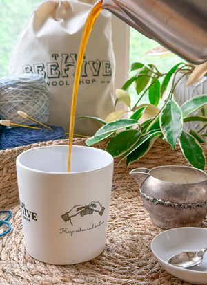 Beehive Wool Shop Anniversary mug