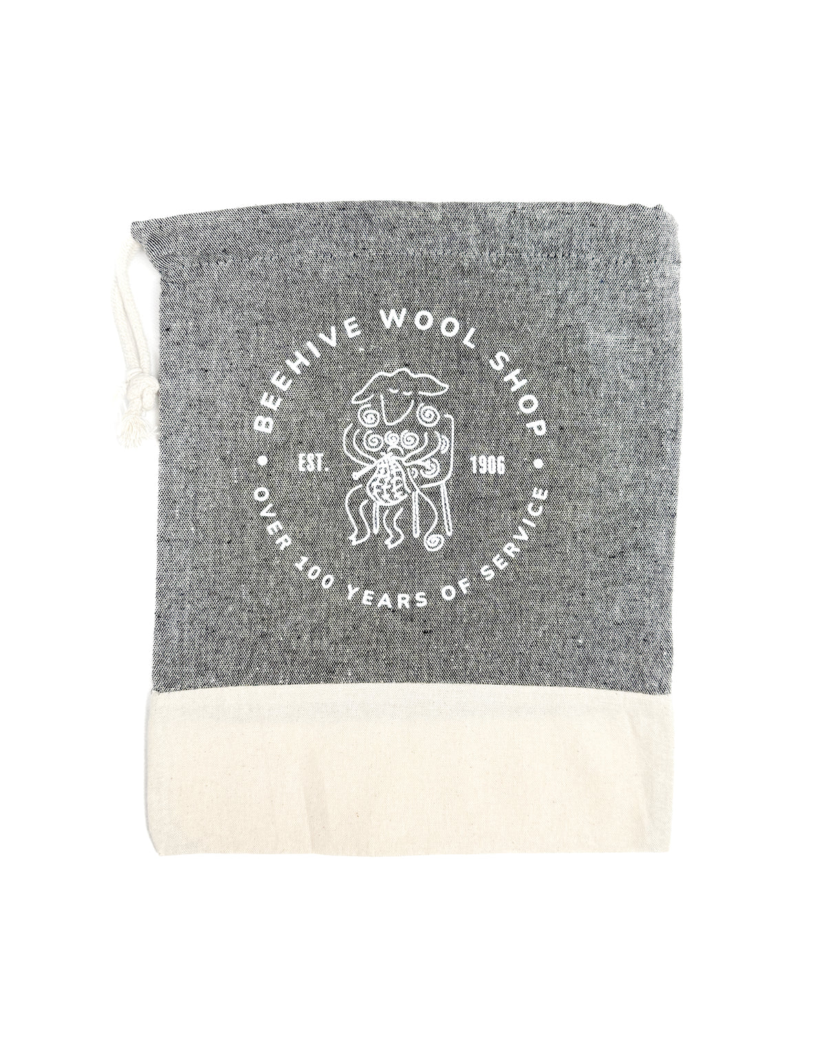 Beehive Project Bag recycled cotton small knitting sheep