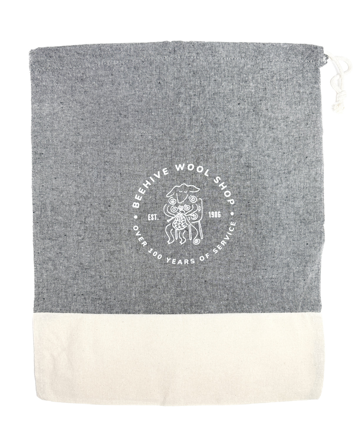 Beehive Project Bag recycled cotton large knitting sheep
