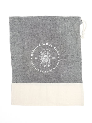 Beehive Project Bag recycled cotton medium knitting sheep