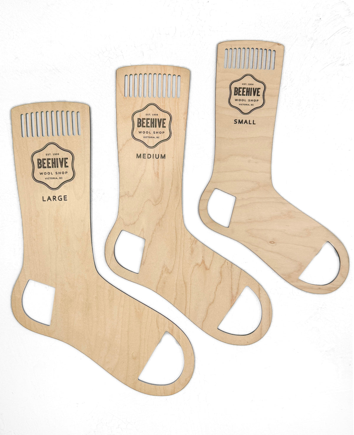 Beehive Wool Shop Sock Blockers wood