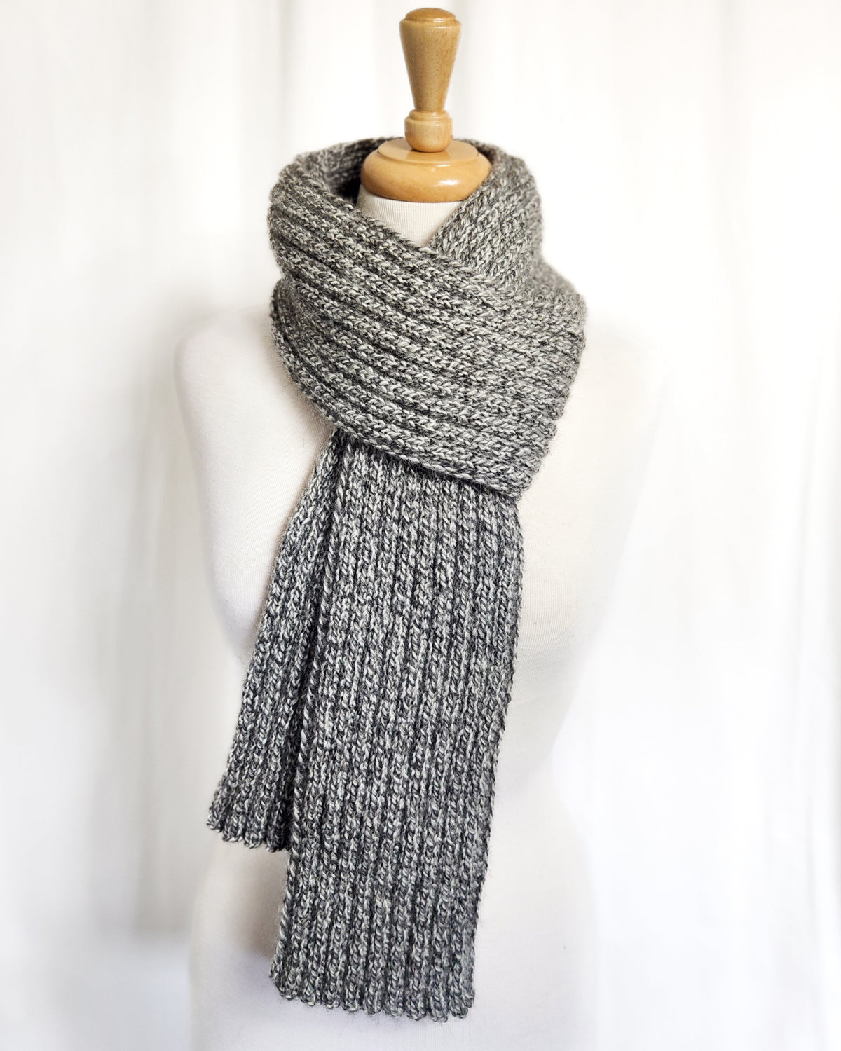Classic Ribbed Scarf in Berroco Ultra Alpaca.