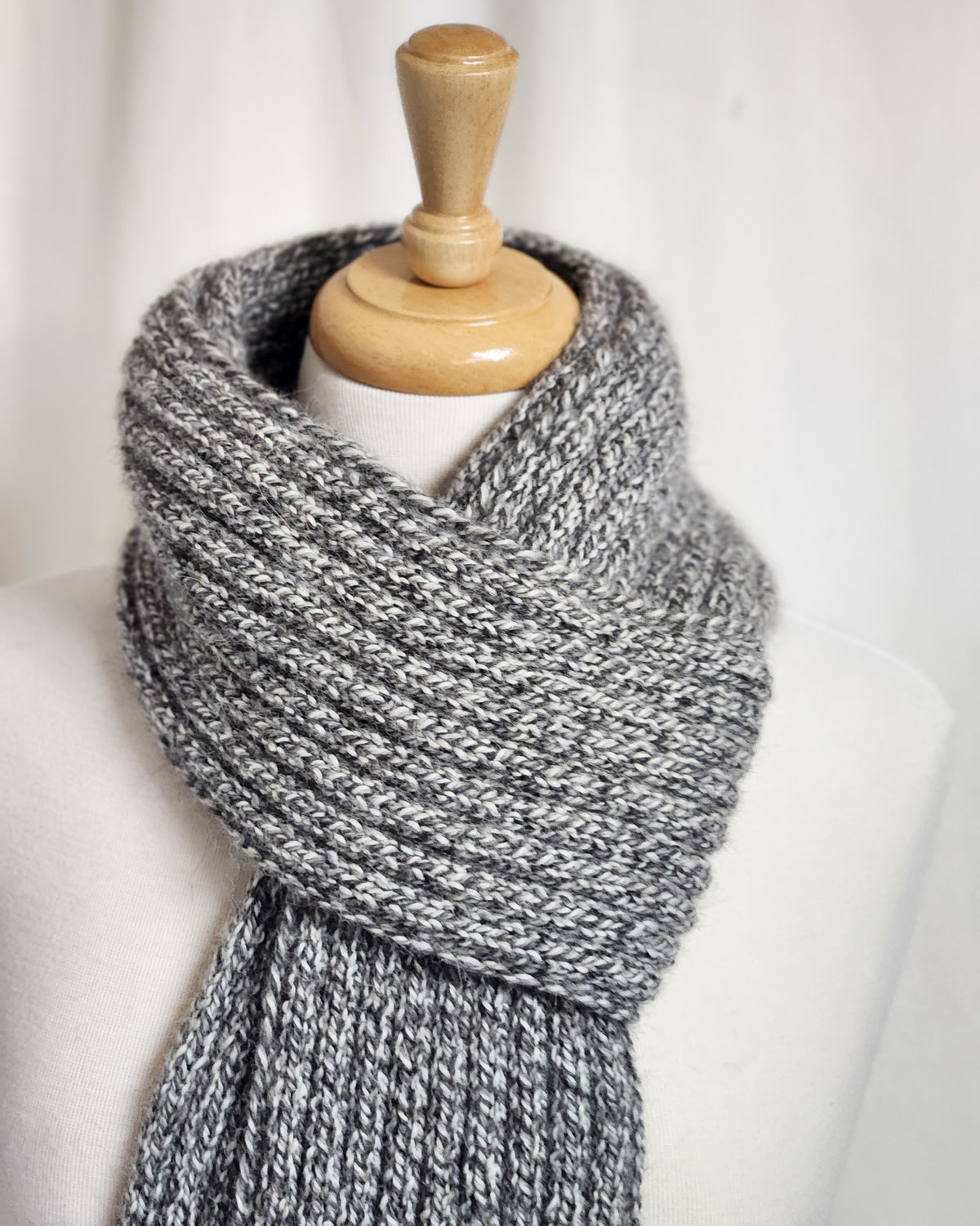 Classic Ribbed Scarf in Berroco Ultra Alpaca.