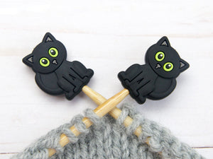 Fox & Pine Stitch Stoppers silicone black cat