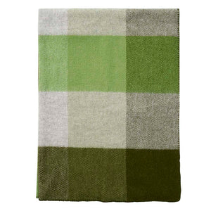 Klippan Lambswool Throw lambswool block green