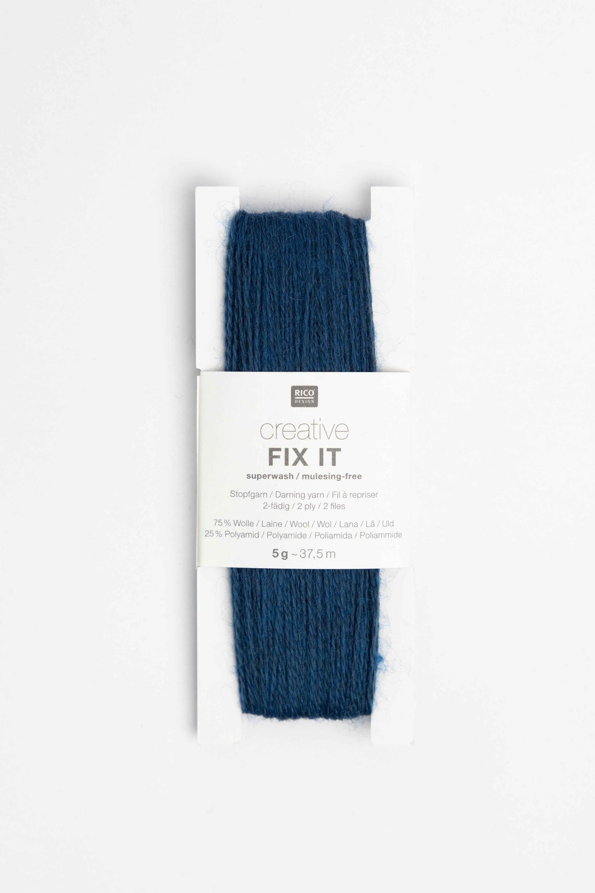 creative fix it darning yarn wool polyamide Rico blue