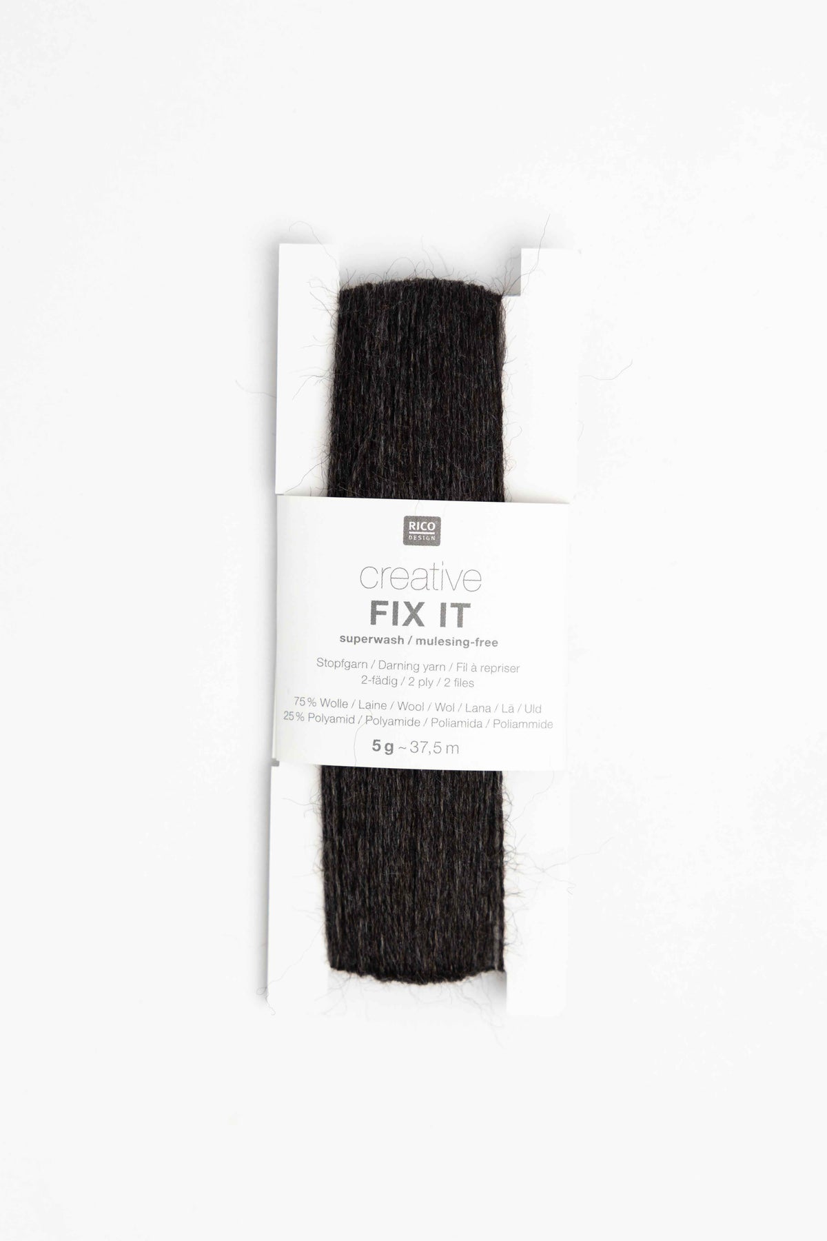 creative fix it darning yarn wool polyamide Rico brown