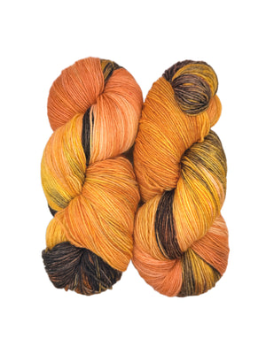 Fleece Artist Cabin Sock superwash merino nylon brown eyed susan