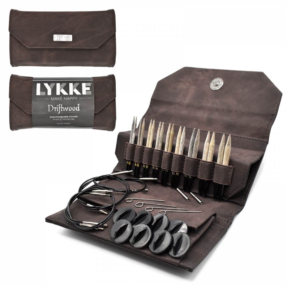 LYKKE 2024 Umber - Long Interchangeable Circular Knitting Needles Set