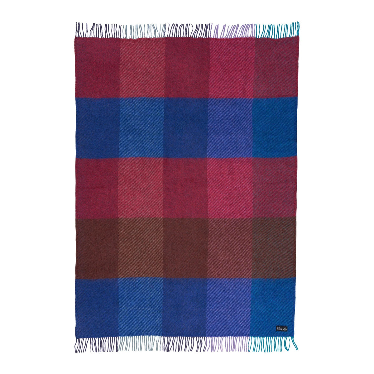 Klippan Gotland Throw wool check malva