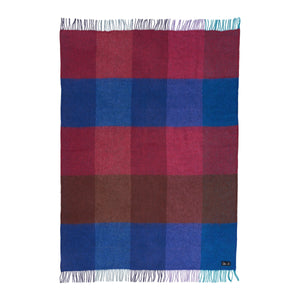 Klippan Gotland Throw wool check malva
