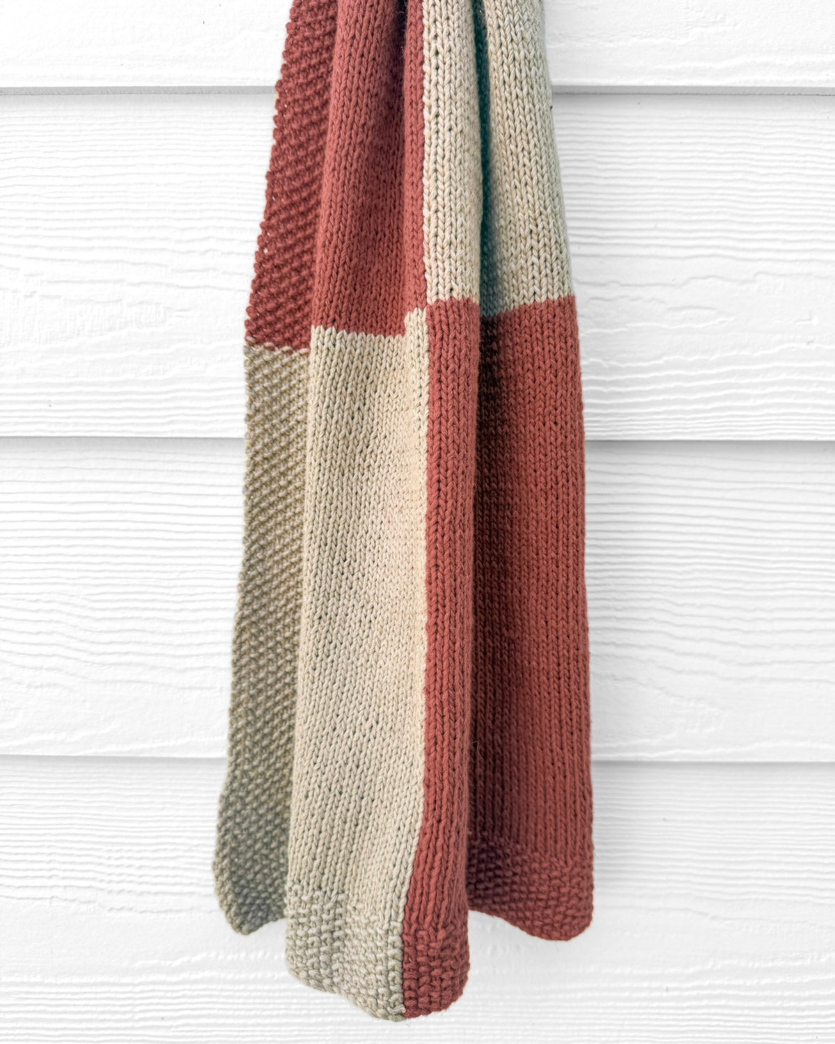 Checkerboard Baby Blanket in Estelle Linocott.