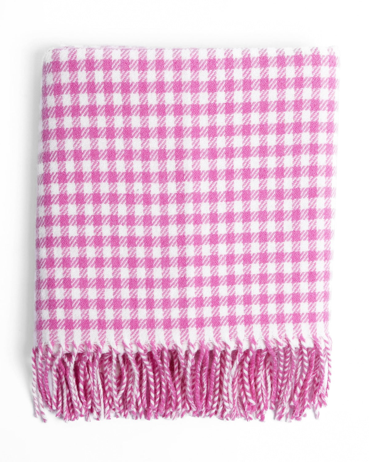 Foxford Woolen Mills Baby Blanket lambswool cherise gingham