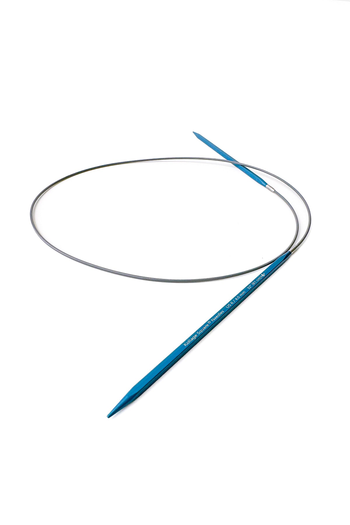 Kollage Square Circular Needles Square Firm Cable aluminum 32 inch