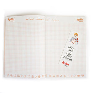 Katia Crafter's Notebook inside grid paper