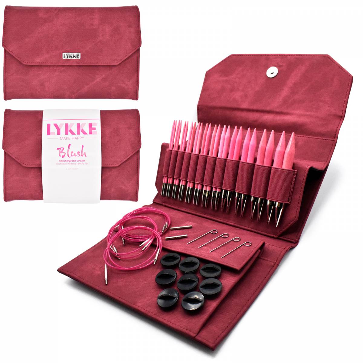 Lykke Blush Interchangeable Set 13cm/5" Tips crimson denim