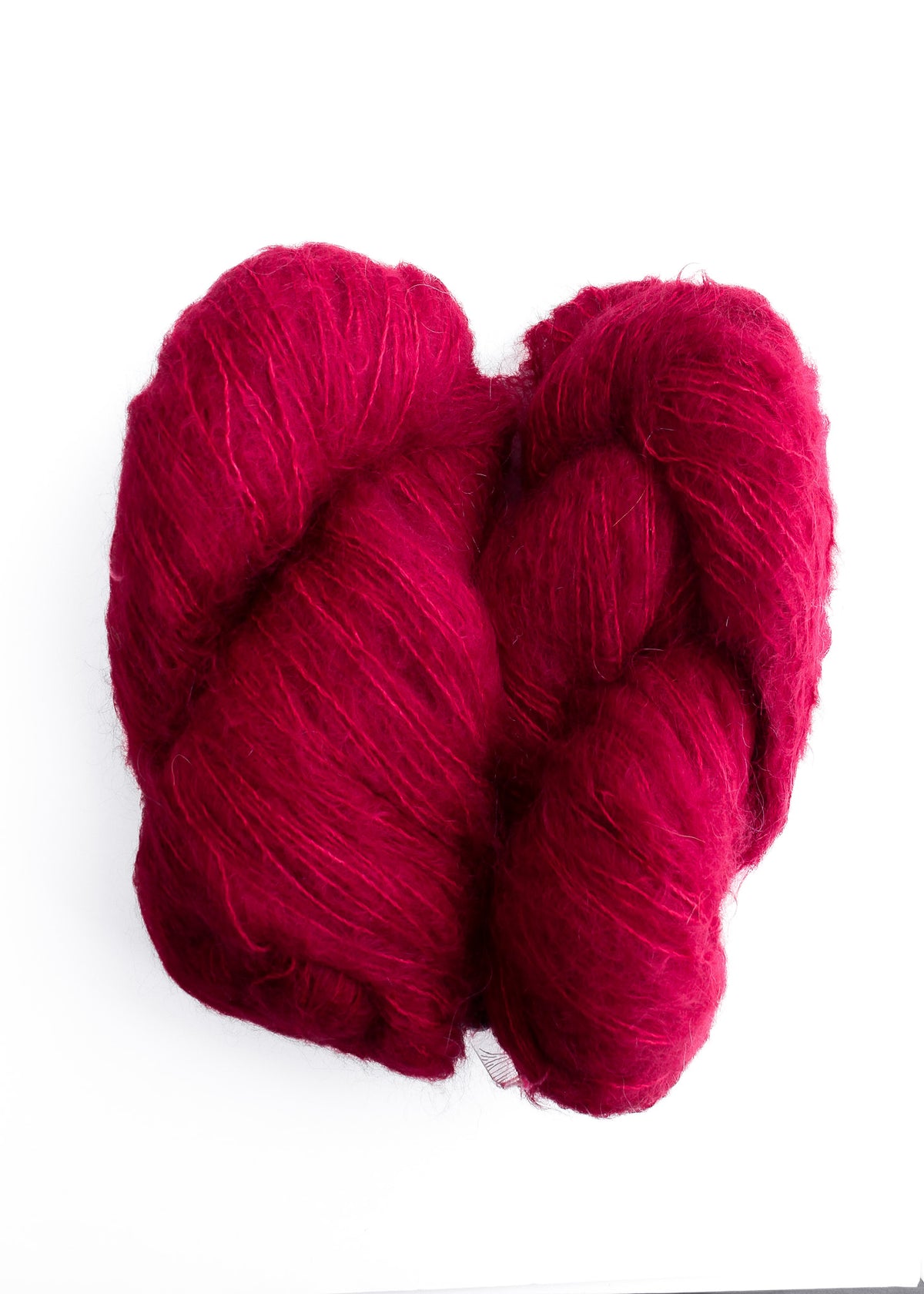 Selkie Hand Maiden kid mohair and mulberry silk currant