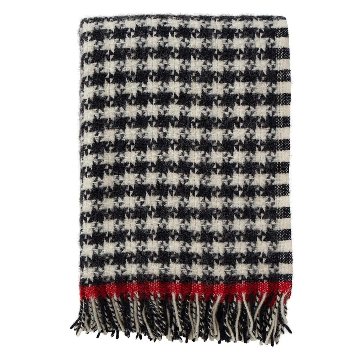 Klippan Lambswool Throw lambswool dogstooth black red