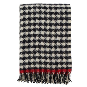 Klippan Lambswool Throw lambswool dogstooth black red