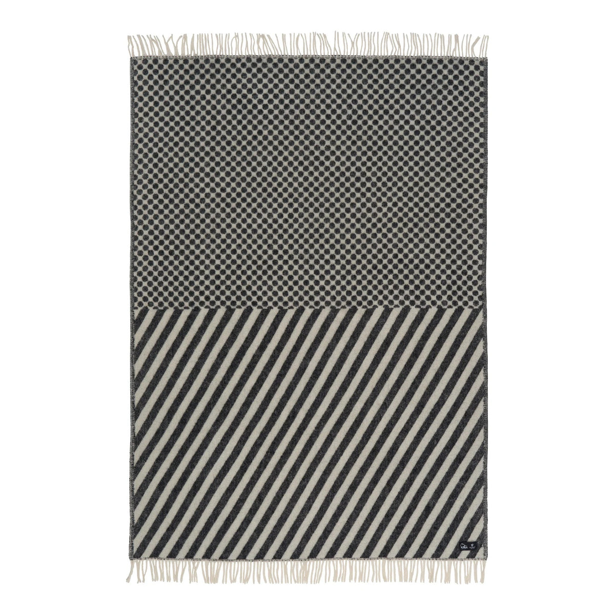 Klippan Classic Wool Blanket lambswool dot and stripe