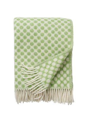 Klippan Gotland Throw wool dots green