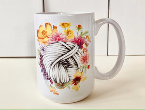 Katrinn Pelletier Illustration Ceramic Mug ceramic dye flowers