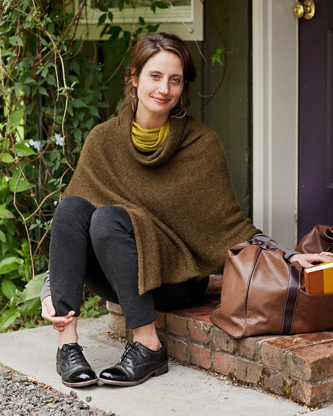 Churchmouse Yarns and Teas Easy Folded Poncho pattern