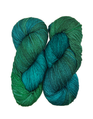 Fleece Artist Cabin Sock superwash merino nylon emerald lake