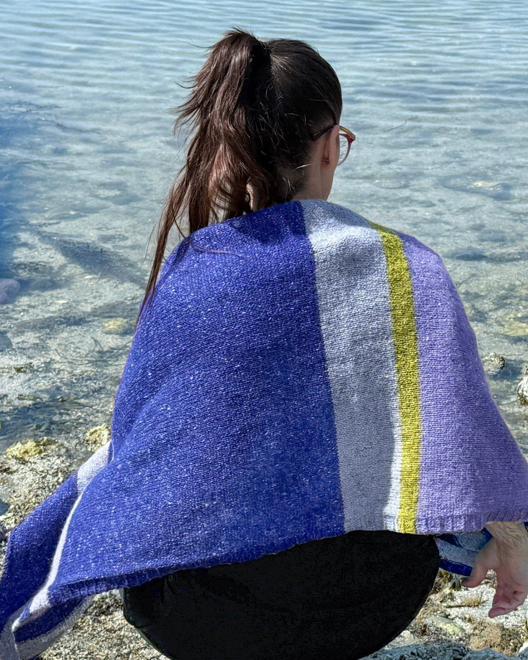 Fisgard Lighthouse Shawl in Felted Tweed.