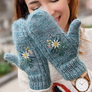 Knitted Bliss Embroidery Pack floral