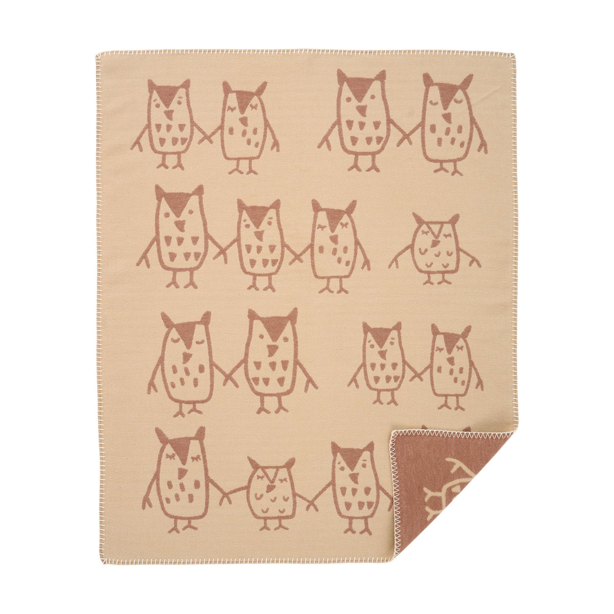 Klippan Cotton Baby Blanket brushed organic cotton hand in hand taupe