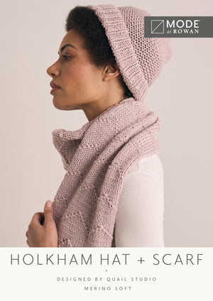 MODE at Rowan Pattern knitting pattern leaflet holkham hat and scarf